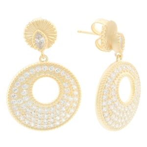 💛🔹️FREIDA ROTHMAN 🔹️14kt Gold Plated Disc Drop Earrings